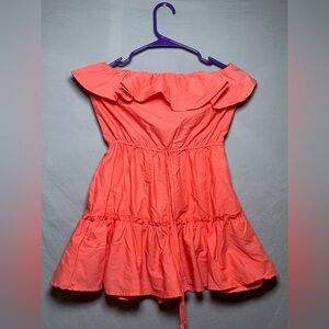 Charlotte Russe Vibrant Coral Romper